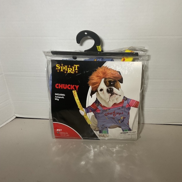 Chucky Dog Costume Size Medium No Wig - Picture 5 of 5
